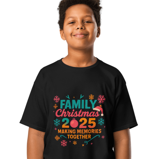 Kinder Weihnachts T-Shirt „Family Christmas 2025“ – Making Memories Together