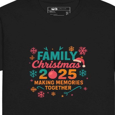 Kinder Weihnachts T-Shirt „Family Christmas 2025“ – Making Memories Together